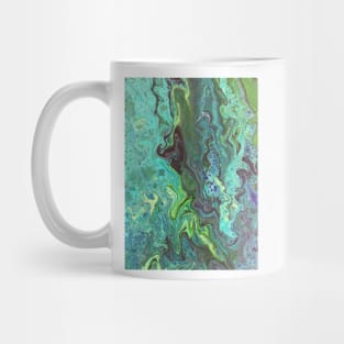 Abstract in Green V Mug